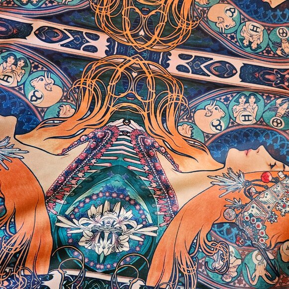 Reversible Blackmilk Mini Dress, Size Small, Mucha Zodiac Print - Picture 6 of 7